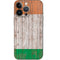 Ireland Flag Dark Wood iPhone 14 Pro Skin